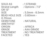 Amethyst Beads, Gemstone Beads, Amethyst, Jewelry Supplies, Jewelry Making, Wholesale Beads, Natural Gemstone Beads, Bulk Beads, 5-6mm