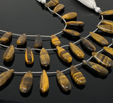 Natural Tiger Eye Beads, Gemstone Beads, Jewelry Supplies, Wholesale Bulk Beads, 7.75” Strand/ 12pcs