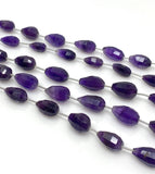 Natural Amethyst Gemstone Beads, Amethyst Beads, Jewelry Supplies for Jewelry Making, Bulk Wholesale Beads, 7” Strand/ 9 pcs