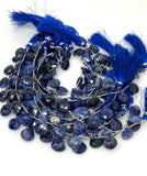Sodalite Gemstone Beads, Natural Sodalite Faceted Briolette Beads, Jewelry Supplies, 8"Strand/ 12Pcs