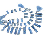 Natural Blue Opal Gemstone Beads, Blue Opal Carved Bar Beads, Wholesale Bulk Beads, Jewelry Supplies, 8” Strand