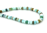 Blue Opal Beads, Gemstone Beads, Peruvian Opal Beads, 6mm - 6.5mm, 8” Strand