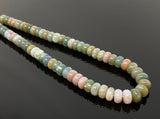 Natural Green and Pink Opal Round Smooth Beads, Gemstone Beads, 8-9mm, 14” Strand