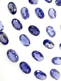 10Pcs Natural Iolite Gemstone Cut Stone, Genuine African Iolite AAA Grade Faceted Oval Loose Gemstones, Ring Stones , 5x3.75mm