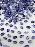 10Pcs Natural Iolite Gemstone Cut Stone, Genuine African Iolite AAA Grade Faceted Oval Loose Gemstones, Ring Stones , 6x4mm
