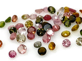 Tourmaline Cut Stones, 10 Pcs Multi-Color Loose Faceted Tourmaline Gemstones, AAA Natural Wholesale Gemstones for Jewelry Making, 3mm–4.5mm