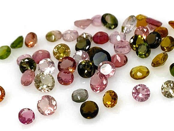 10 Pcs Tourmaline Cut Stones, Natural Multi Tourmaline Loose Gemstones, AAA Quality , 3mm - 4.5mm, Wholesale Gemstones