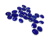 5 Pcs/10 Pcs Natural Lapis Lazuli Rose Cut Cabochons, Loose Gemstones, Ring Stones, 10x8mm - 14x11mm approx.