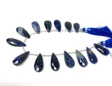 Sodalite Gemstone Beads, Sodalite Faceted Pear Briolette Beads, Jewelry Supplies, 22mm -29mm , 8"Strand/ 12-13 Pcs
