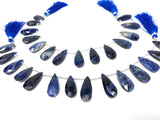 Sodalite Gemstone Beads, Sodalite Faceted Pear Briolette Beads, Jewelry Supplies, 22mm -29mm , 8"Strand/ 12-13 Pcs