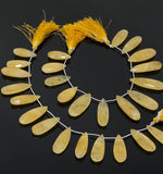 Yellow Aquamarine Beads, Rare Natural Yellow Aquamarine Gemstone Beads, Wholesale Bulk Beads, 26-38mm / 12 Pcs approx.