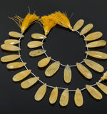 Yellow Aquamarine Beads, Rare Natural Yellow Aquamarine Gemstone Beads, Wholesale Bulk Beads, 26-38mm / 12 Pcs approx.