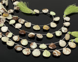 Natural Lemon Chrysoprase Gemstone Beads, Jewelry Supplies, Bulk Wholesale Beads, 13mm -16mm , 8" Strand/ 12-13 Pcs