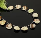 Natural Lemon Chrysoprase Gemstone Beads, Jewelry Supplies, Bulk Wholesale Beads, 13mm -16mm , 8" Strand/ 12-13 Pcs