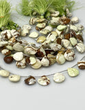 Natural Lemon Chrysoprase Gemstone Beads, Jewelry Supplies, Bulk Wholesale Beads, 13mm -16mm , 8" Strand/ 12-13 Pcs