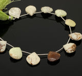 Natural Lemon Chrysoprase Gemstone Beads, Jewelry Supplies, Bulk Wholesale Beads, 13mm -16mm , 8" Strand/ 12-13 Pcs