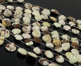 Natural Lemon Chrysoprase Gemstone Beads, Jewelry Supplies, Bulk Wholesale Beads, 13mm -16mm , 8" Strand/ 12-13 Pcs