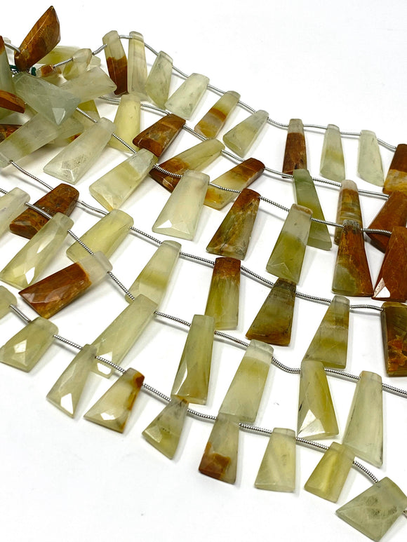 Natural Bio Chalcedony Gemstone Beads, Bio Chalcedony Faceted Beads, Jewelry Supplies, Wholesale Bulk Beads, 8” Strand