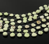 Natural Lemon Chrysoprase Gemstone Beads, Jewelry Supplies, Bulk Wholesale Beads, 8" Strand