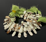 Natural Lemon Chrysoprase Gemstone Beads, Jewelry Supplies, Bulk Wholesale Beads, 20- 30mm , 7.75” Strand/ 13Pcs