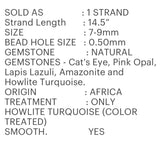 Natural Multi Stone Gemstone Coin Beads, Mix Stone Gemstone Beads, Bulk Wholesale Beads for Jewelry Making, 7-9mm, 14.5" Strand