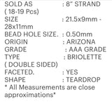 Mohave Copper Turquoise Beads, Gemstone Beads, Healing Crystal Beads, Turquoise Beads, Jewelry Supplies, Bulk Wholesale Beads, 8" Strand