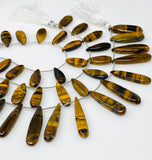 Natural Tiger Eye Beads, Gemstone Beads, Jewelry Supplies, Wholesale Bulk Beads, 7.75” Strand/ 12pcs