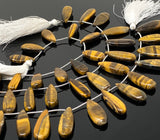Natural Tiger Eye Beads, Gemstone Beads, Jewelry Supplies, Wholesale Bulk Beads, 7.75” Strand/ 12pcs