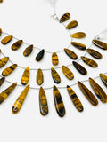 Natural Tiger Eye Beads, Gemstone Beads, Jewelry Supplies, Wholesale Bulk Beads, 7.75” Strand/ 12pcs