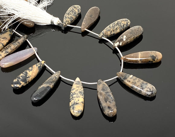 Honey Dendrite Beads, Gemstone Beads, Jewelry Supplies forJewelry Making, Bulk Beads, 8