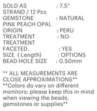 Pink Peach Opal Gemstone Beads, Natural Pink Peach Opal Faceted Pear Beads, Bulk Wholesale Beads, Jewelry Supplies, 7.5” Strand / 12 Pcs