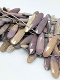 Natural Lepidolite Gemstone Beads, Lepidolite Faceted Pear Beads, Jewelry Supplies, Wholesale Beads, Bulk Beads, 8" Strand/ 13 Pcs
