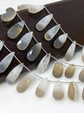 Rare Opal Onyx Combination Gemstone Beads, Jewelry Supplies, Wholesale Bulk Beads, 24- 37mm, 7” Strand/ 12 Pcs
