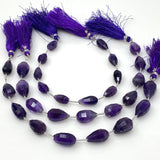 Natural Amethyst Gemstone Beads, Amethyst Beads, Jewelry Supplies for Jewelry Making, Bulk Wholesale Beads, 7” Strand/ 9 pcs
