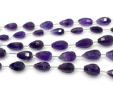 Natural Amethyst Gemstone Beads, Amethyst Beads, Jewelry Supplies for Jewelry Making, Bulk Wholesale Beads, 7” Strand/ 9 pcs