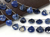 Sodalite Gemstone Beads, Natural Sodalite Faceted Briolette Beads, Jewelry Supplies, 8"Strand/ 12Pcs