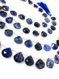 Sodalite Gemstone Beads, Natural Sodalite Faceted Briolette Beads, Jewelry Supplies, 8"Strand/ 12Pcs