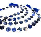 Sodalite Gemstone Beads, Natural Sodalite Faceted Briolette Beads, Jewelry Supplies, 8"Strand/ 12Pcs