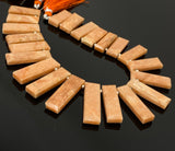 Peach Amazonite Gemstone Beads, Jewelry Supplies forJewelry Making, Wholesale Beads, Bulk Beads, 9” Strand/ 21 Pcs