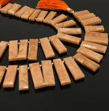 Peach Amazonite Gemstone Beads, Jewelry Supplies forJewelry Making, Wholesale Beads, Bulk Beads, 9” Strand/ 21 Pcs