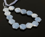 Blue Opal Beads, Gemstone Beads, Peruvian Opal Beads, 15x17mm - 16x18mm, 6.5” Strand