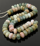 Natural Green and Pink Opal Round Smooth Beads, Gemstone Beads, 8-9mm, 14” Strand