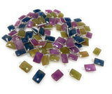 Natural Sapphire Gemstone Charms, Sterling Silver Jewelry Supplies, Bulk Wholesale Charms, 16x9mm - 18x11mm, 10 Pcs/ 12 Pcs