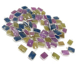 Natural Sapphire Gemstone Charms, Sterling Silver Jewelry Supplies, Bulk Wholesale Charms, 16x9mm - 18x11mm, 10 Pcs/ 12 Pcs