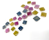 Natural Sapphire Gemstone Charms, Jewelry Supplies, Bulk Wholesale Charms Silver Findings,12 Pcs / 14 Pcs