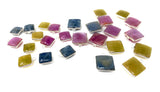 Natural Sapphire Gemstone Charms, Jewelry Supplies, Bulk Wholesale Charms Silver Findings,12 Pcs / 14 Pcs