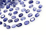 10Pcs Natural Iolite Gemstone Cut Stone, Genuine African Iolite AAA Grade Faceted Oval Loose Gemstones, Ring Stones , 5x3.75mm