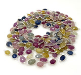 Natural Multi Sapphire Gemstone Connectors, Sterling Silver Connectors, Bulk Wholesale Jewelry Supplies, 16mm - 20mm