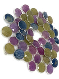 10 Pcs Natural Sapphire Gemstone Charms, Jewelry Supplies for Jewelry Making, Bulk Wholesale Charms