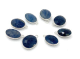 8 Pcs Blue Sapphire Charms, Gemstone Charms, Bulk Wholesale Charms, 18x11mm - 20x13.5mm